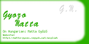 gyozo matta business card